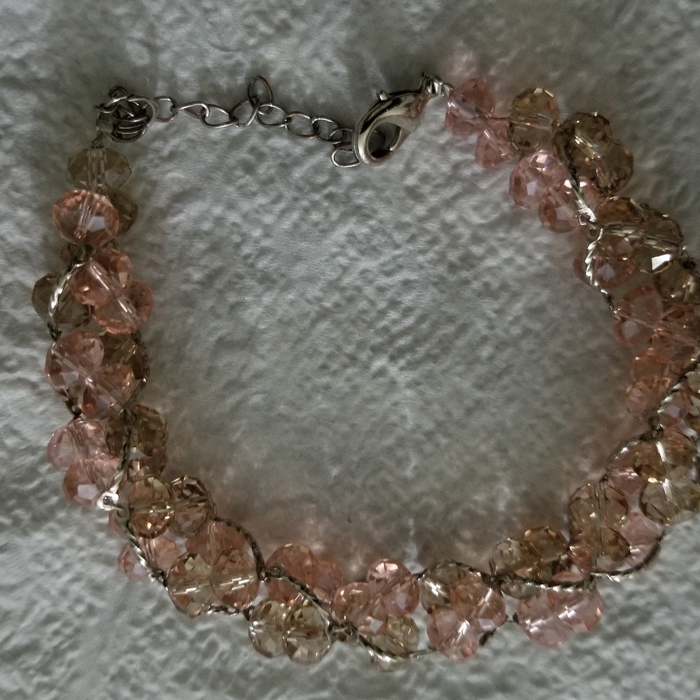 Rose Quartz Semi Precious Stone Bracelet